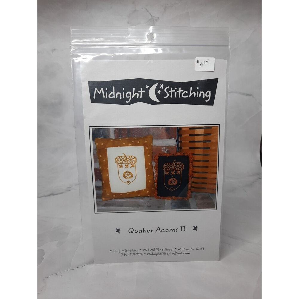Midnight Stitching Cross Stitch Pattern Quaker Acorns II